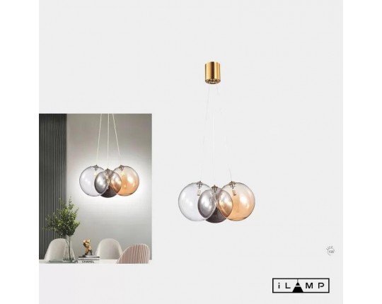 Подвесная люстра iLamp Drop 8110P/3 BR-MLT