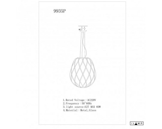 Подвесной светильник iLamp Cento 9935P/1-D300 CL
