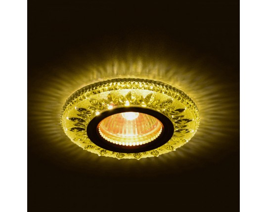 Светильник MR16+LED 3W 4000K встраиваемый ПОЛИКРИСТАЛЛ, G/CLEAR GOLD IL.0027.0203