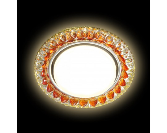 Светильник GX53+LED 4W 4000K, встраиваемый ПОЛИКРИСТАЛЛ CH/CLEAR+TEA IL.0028.0970