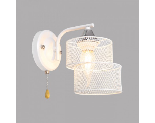 Бра настенное, 1*Е27, белый+хром MD.4252-1-W-WH+CH