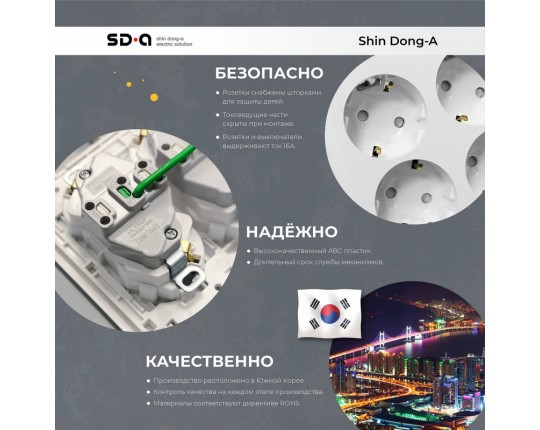 Крышка двойной монтажной коробки декоративная, Shin Dong-A, Антрацит. BEGA WBW-2027-ANT