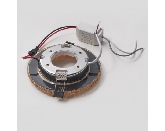 Светильник GX53+LED 4W 4000K, встраиваемый ПОЛИКРИСТАЛЛ CH/CLEAR+TEA IL.0028.0970