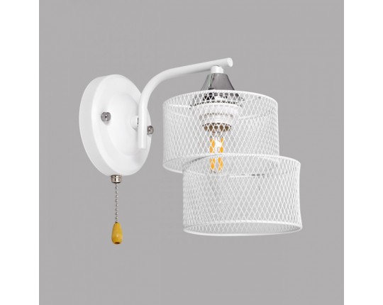 Бра настенное, 1*Е27, белый+хром MD.4252-1-W-WH+CH
