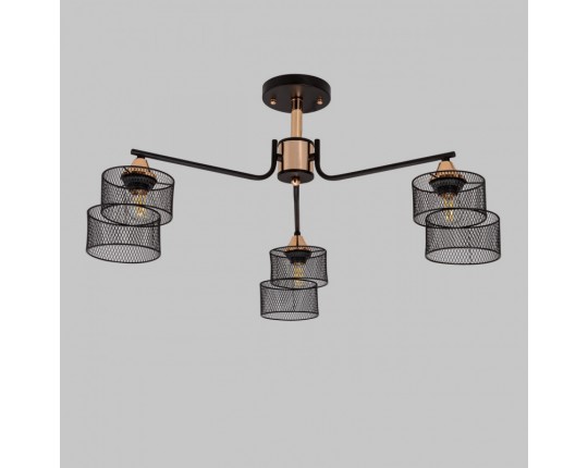 Люстра потолочная, 3*E27, черный+золото MD.4252-3-S-BK+FGD