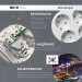 Крышка двойной монтажной коробки декоративная, Shin Dong-A, Белая. LAON WLO-2027-WH