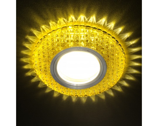 Светильник MR16+LED 3W 4000K встраиваемый ПОЛИКРИСТАЛЛ, G/CLEAR GOLD IL.0027.0403