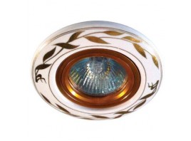 Светильник MR16 встраиваемый керамика GU5.3 50W G/WH