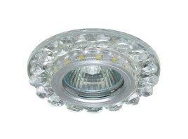 Светильник MR16+LED встраиваемый AL/CLEAR 35Вт+LED 3Вт 9111