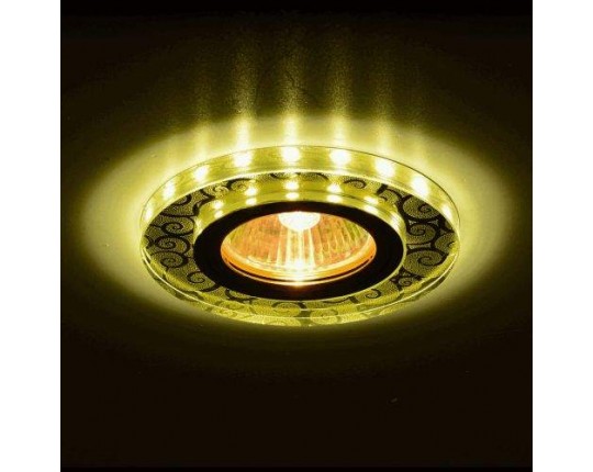 Светильник MR16+LED встраиваемый G/YELLOW MATT 35Вт+LED 3Вт 9117