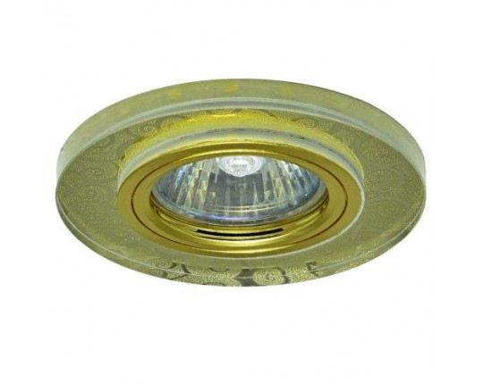 Светильник MR16+LED встраиваемый G/YELLOW MATT 35Вт+LED 3Вт 9117