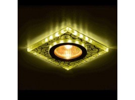 Светильник MR16+LED встраиваемый G/YELLOW MATT 35Вт+LED 3Вт 9118