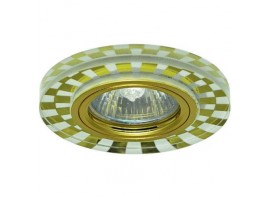 Светильник MR16+LED встраиваемый G/YEllOW MATT 35Вт+LED 3Вт 9089