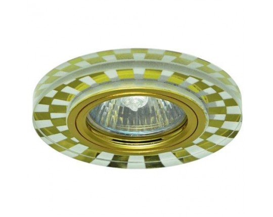 Светильник MR16+LED встраиваемый G/YEllOW MATT 35Вт+LED 3Вт 9089