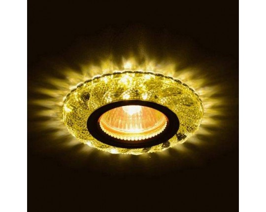 Светильник MR16+LED 3W 4000K встраиваемый ПОЛИКРИСТАЛЛ, G/CLEAR GOLD IL.0027.0603