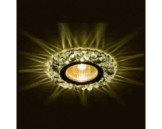 Светильник MR16+LED 3W 4000K встраиваемый ПОЛИКРИСТАЛЛ, AL/CLEAR+GREY 8964
