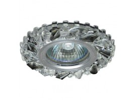 Светильник MR16+LED 3W 4000K встраиваемый ПОЛИКРИСТАЛЛ, AL/CLEAR+GREY 8964