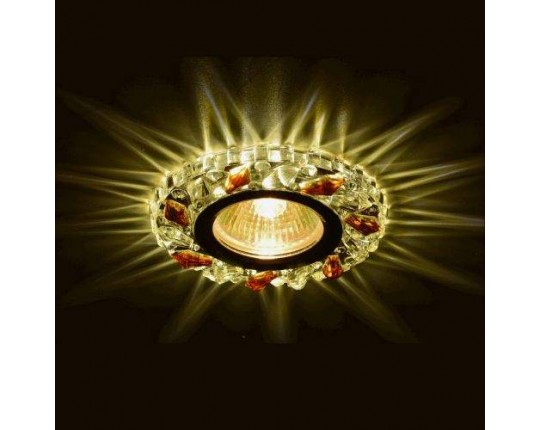 Светильник MR16+LED 3W 4000K встраиваемый ПОЛИКРИСТАЛЛ, AL/CLEAR+TEA 8966