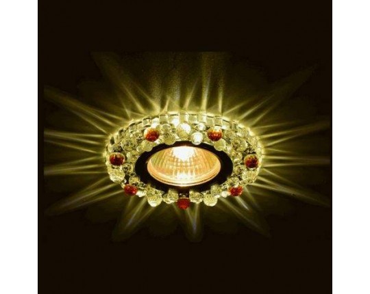 Светильник MR16+LED 3W 4000K встраиваемый ПОЛИКРИСТАЛЛ, AL/CLEAR+TEA 8967