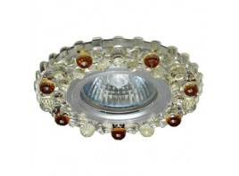 Светильник MR16+LED 3W 4000K встраиваемый ПОЛИКРИСТАЛЛ, AL/CLEAR+TEA 8967