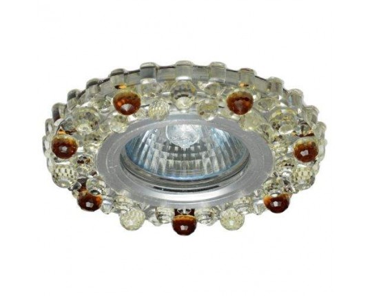 Светильник MR16+LED 3W 4000K встраиваемый ПОЛИКРИСТАЛЛ, AL/CLEAR+TEA 8967