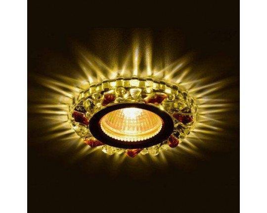 Светильник MR16+LED 3W 4000K встраиваемый ПОЛИКРИСТАЛЛ, G/CLEAR GOLD+TEA IL.0027.1170