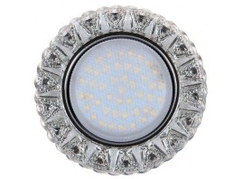 Светильник GX53+LED 4W 4000K, встраиваемый ПОЛИКРИСТАЛЛ CH/CLEAR IL.0028.1303
