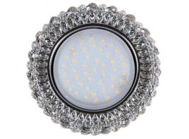 Светильник GX53+LED 4W 4000K, встраиваемый ПОЛИКРИСТАЛЛ CH/CLEAR IL.0028.1503