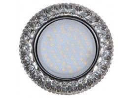 Светильник GX53+LED 4W 4000K, встраиваемый ПОЛИКРИСТАЛЛ CH/CLEAR 8946