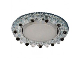 Светильник GX53+LED 4W 4000K, встраиваемый ПОЛИКРИСТАЛЛ CH/CLEAR+GRAY 8947