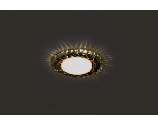 Светильник GX53+LED 4W 4000K, встраиваемый ПОЛИКРИСТАЛЛ CH/CLEAR+GRAY IL.0028.1722