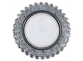 Светильник GX53+LED 4W 4000K, встраиваемый ПОЛИКРИСТАЛЛ CH/CLEAR+GRAY IL.0028.1722
