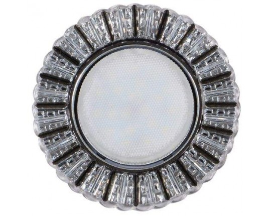 Светильник GX53+LED 4W 4000K, встраиваемый ПОЛИКРИСТАЛЛ CH/CLEAR+GRAY IL.0028.2022