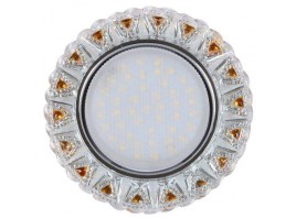 Светильник GX53+LED 4W 4000K, встраиваемый ПОЛИКРИСТАЛЛ CH/CLEAR+GD IL.0028.1370