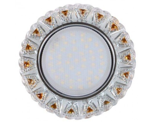 Светильник GX53+LED 4W 4000K, встраиваемый ПОЛИКРИСТАЛЛ CH/CLEAR+GD IL.0028.1370