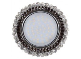Светильник GX53+LED 4W 4000K, встраиваемый ПОЛИКРИСТАЛЛ CH/CLEAR+BK IL.0028.1518