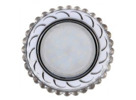 Светильник GX53+LED 4W 4000K, встраиваемый ПОЛИКРИСТАЛЛ CH/CLEAR+WH IL.0028.1815