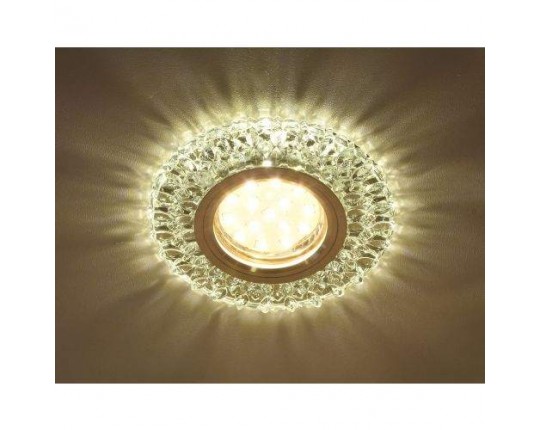 Светильник MR16+LED 3W 4000K встраиваемый ПОЛИКРИСТАЛЛ, AL/CLEAR IL.0027.1403