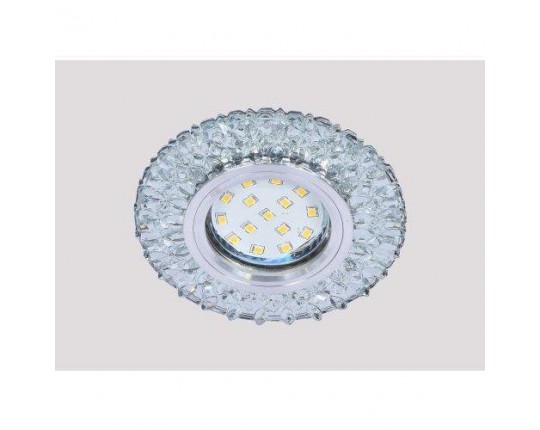 Светильник MR16+LED 3W 4000K встраиваемый ПОЛИКРИСТАЛЛ, AL/CLEAR IL.0027.1403