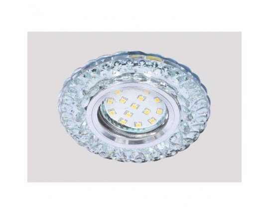 Светильник MR16+LED 3W 4000K встраиваемый ПОЛИКРИСТАЛЛ, AL/CLEAR 8846