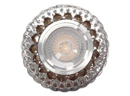 Светильник MR16+LED 3W 4000K встраиваемый ПОЛИКРИСТАЛЛ, AL/CLEAR+TEA 8847