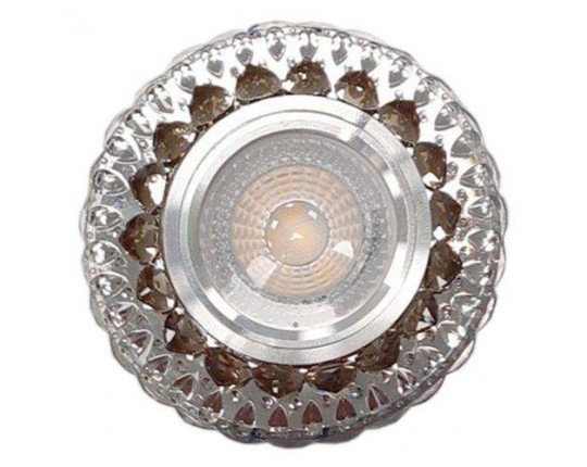 Светильник MR16+LED 3W 4000K встраиваемый ПОЛИКРИСТАЛЛ, AL/CLEAR+TEA 8847