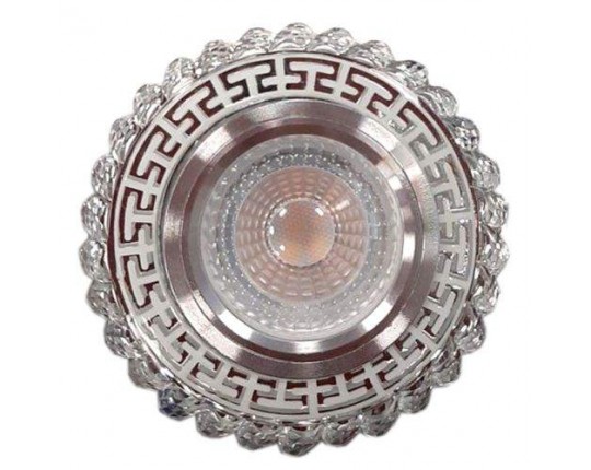 Светильник MR16+LED 3W 4000K встраиваемый ПОЛИКРИСТАЛЛ, AL/CLEAR+WH IL.0027.1915