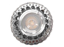 Светильник MR16+LED 3W 4000K встраиваемый ПОЛИКРИСТАЛЛ, AL/CLEAR+GREY 8853