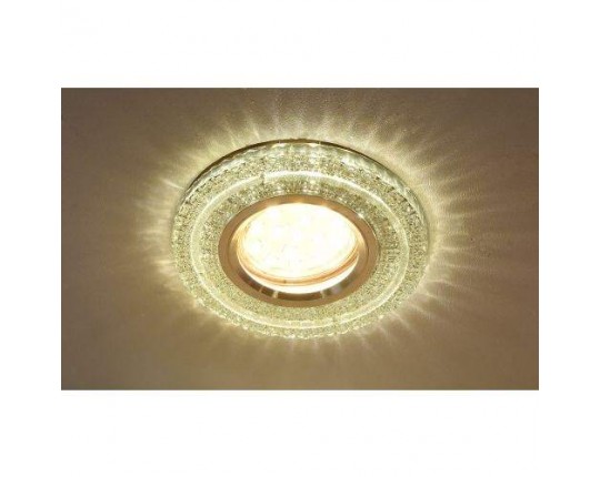 Светильник MR16+LED 3W 4000K встраиваемый ПОЛИКРИСТАЛЛ, AL/CLEAR 8856