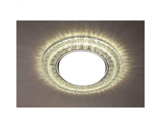 Светильник GX53+LED 4W 4000K, встраиваемый ПОЛИКРИСТАЛЛ CH/CLEAR 8859