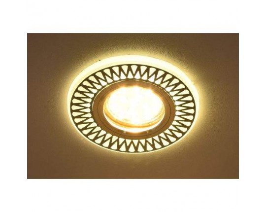 Светильник MR16+LED 3W 4000K, встраиваемый акрил, CH/WH+WH