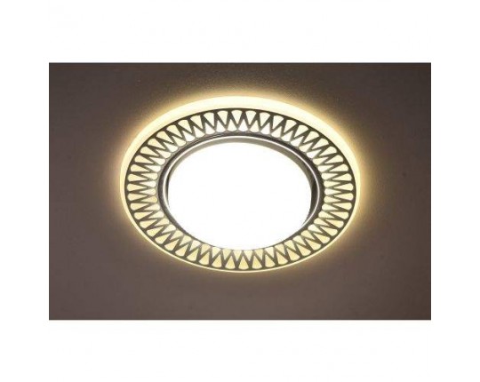 Светильник GX53+LED 4W 4000K, встраиваемый АКРИЛ CH/WH+WH IL.0031.0715
