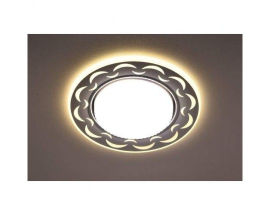 Светильник GX53+LED 4W 4000K, встраиваемый АКРИЛ CH/WH+WH IL.0031.0115