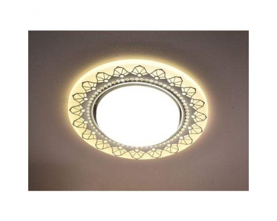 Светильник GX53+LED 4W 4000K, встраиваемый АКРИЛ CH/WH+WH IL.0031.0415